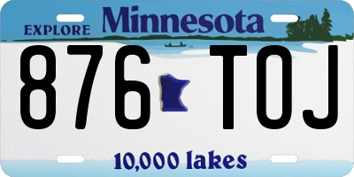 MN license plate 876TOJ