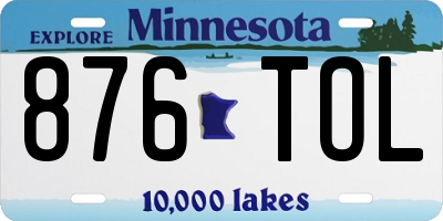 MN license plate 876TOL