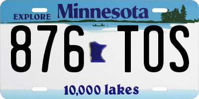 MN license plate 876TOS