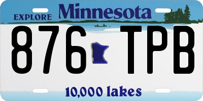 MN license plate 876TPB