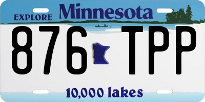 MN license plate 876TPP
