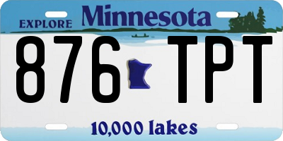 MN license plate 876TPT