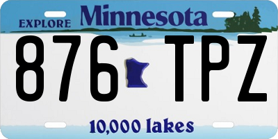 MN license plate 876TPZ