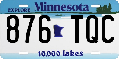 MN license plate 876TQC