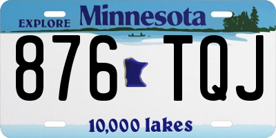 MN license plate 876TQJ