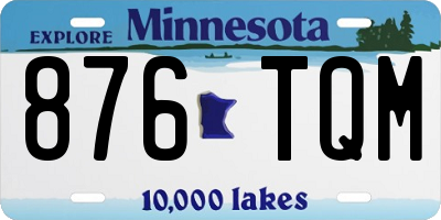 MN license plate 876TQM
