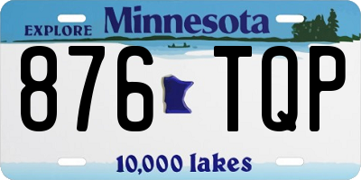 MN license plate 876TQP