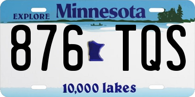 MN license plate 876TQS