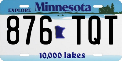 MN license plate 876TQT