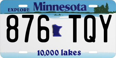 MN license plate 876TQY