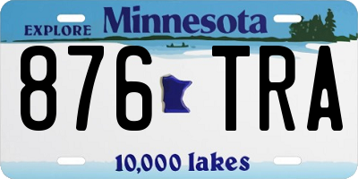 MN license plate 876TRA