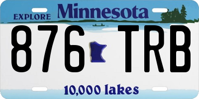 MN license plate 876TRB