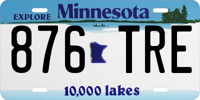 MN license plate 876TRE