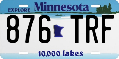 MN license plate 876TRF