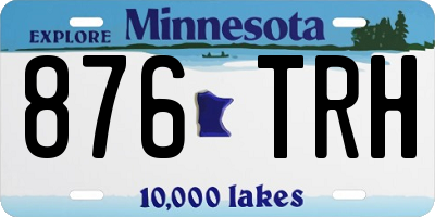 MN license plate 876TRH