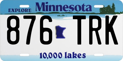 MN license plate 876TRK