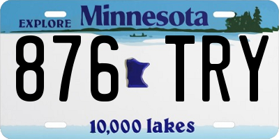 MN license plate 876TRY