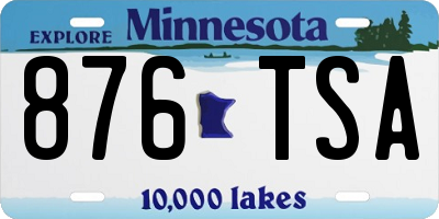 MN license plate 876TSA