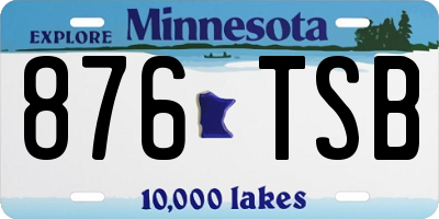 MN license plate 876TSB