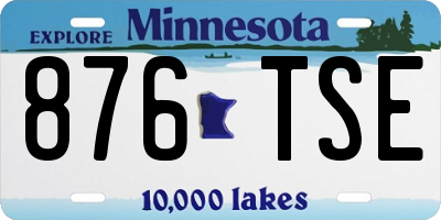 MN license plate 876TSE