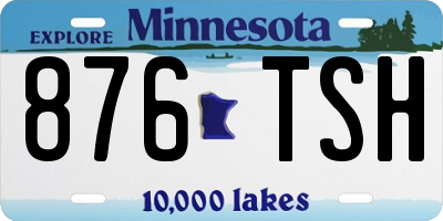 MN license plate 876TSH