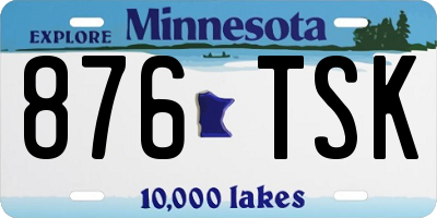 MN license plate 876TSK