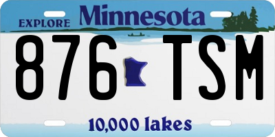 MN license plate 876TSM