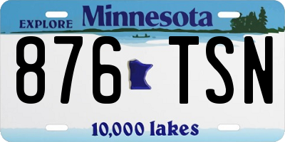 MN license plate 876TSN