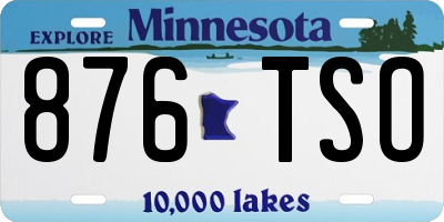 MN license plate 876TSO