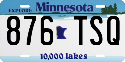 MN license plate 876TSQ