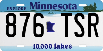 MN license plate 876TSR