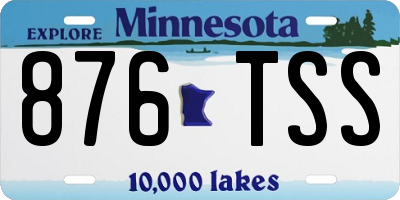 MN license plate 876TSS