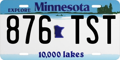 MN license plate 876TST