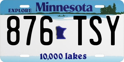 MN license plate 876TSY
