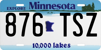 MN license plate 876TSZ