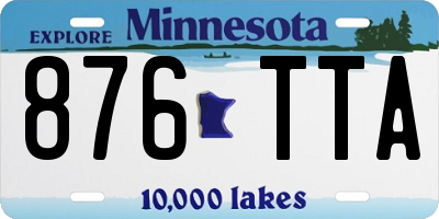 MN license plate 876TTA