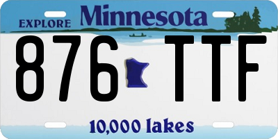 MN license plate 876TTF
