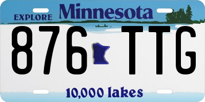 MN license plate 876TTG