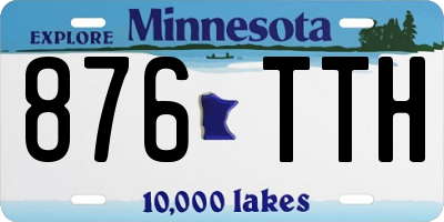MN license plate 876TTH