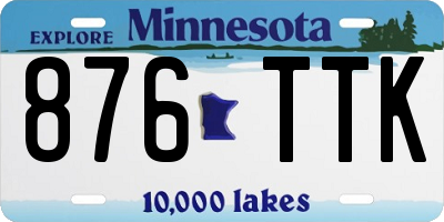 MN license plate 876TTK