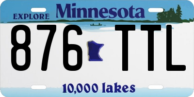 MN license plate 876TTL