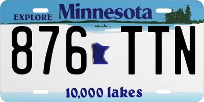 MN license plate 876TTN