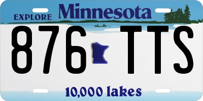 MN license plate 876TTS