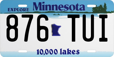 MN license plate 876TUI