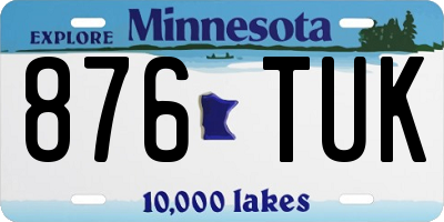 MN license plate 876TUK