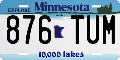 MN license plate 876TUM