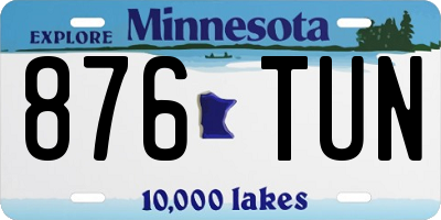 MN license plate 876TUN
