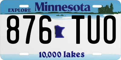 MN license plate 876TUO