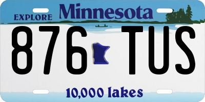 MN license plate 876TUS