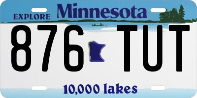 MN license plate 876TUT